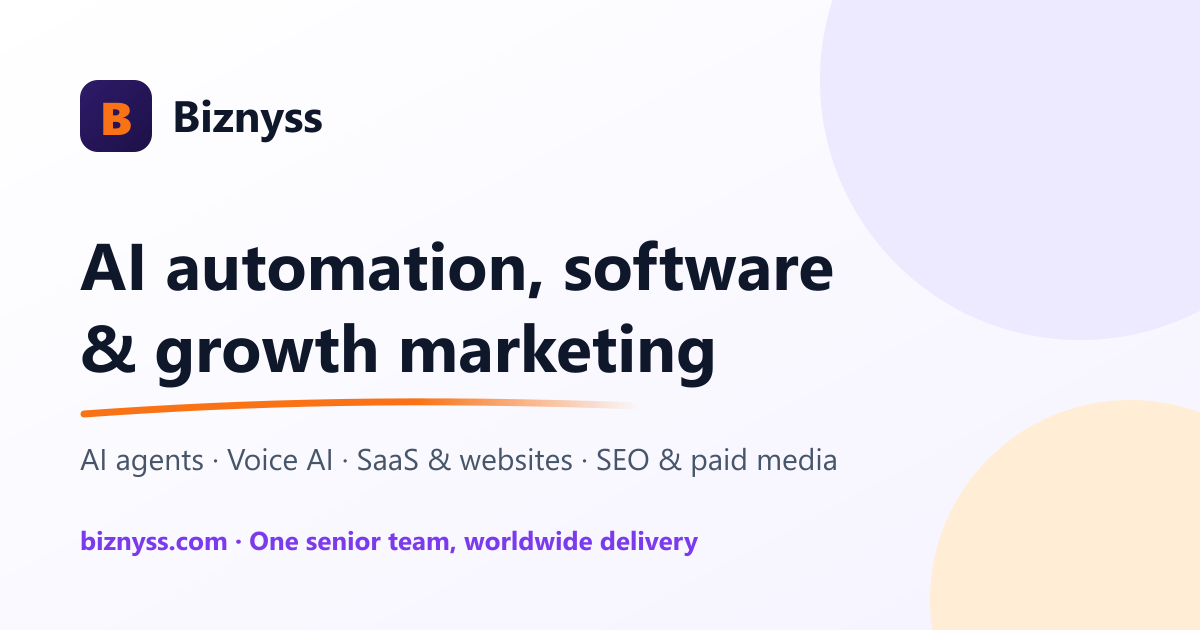 Automate: AI Workflow Automation for Business | Biznyss